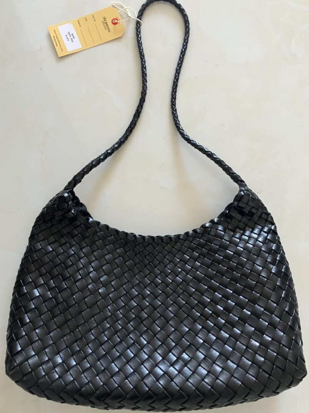 Dragon Diffusion Black Interwoven Leather Hobo Bag